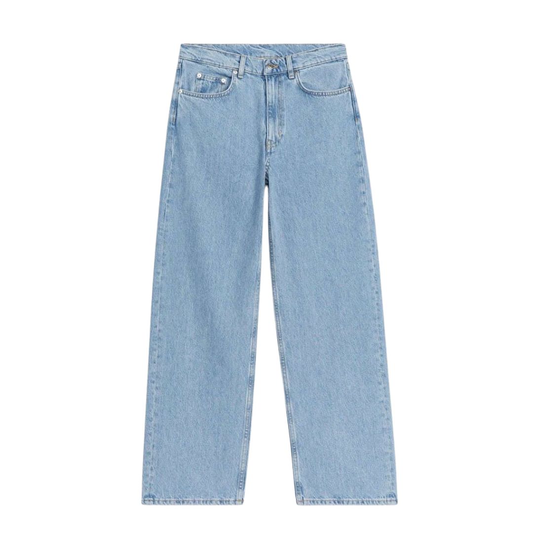 Classic Light Wash Wide Leg Jeans