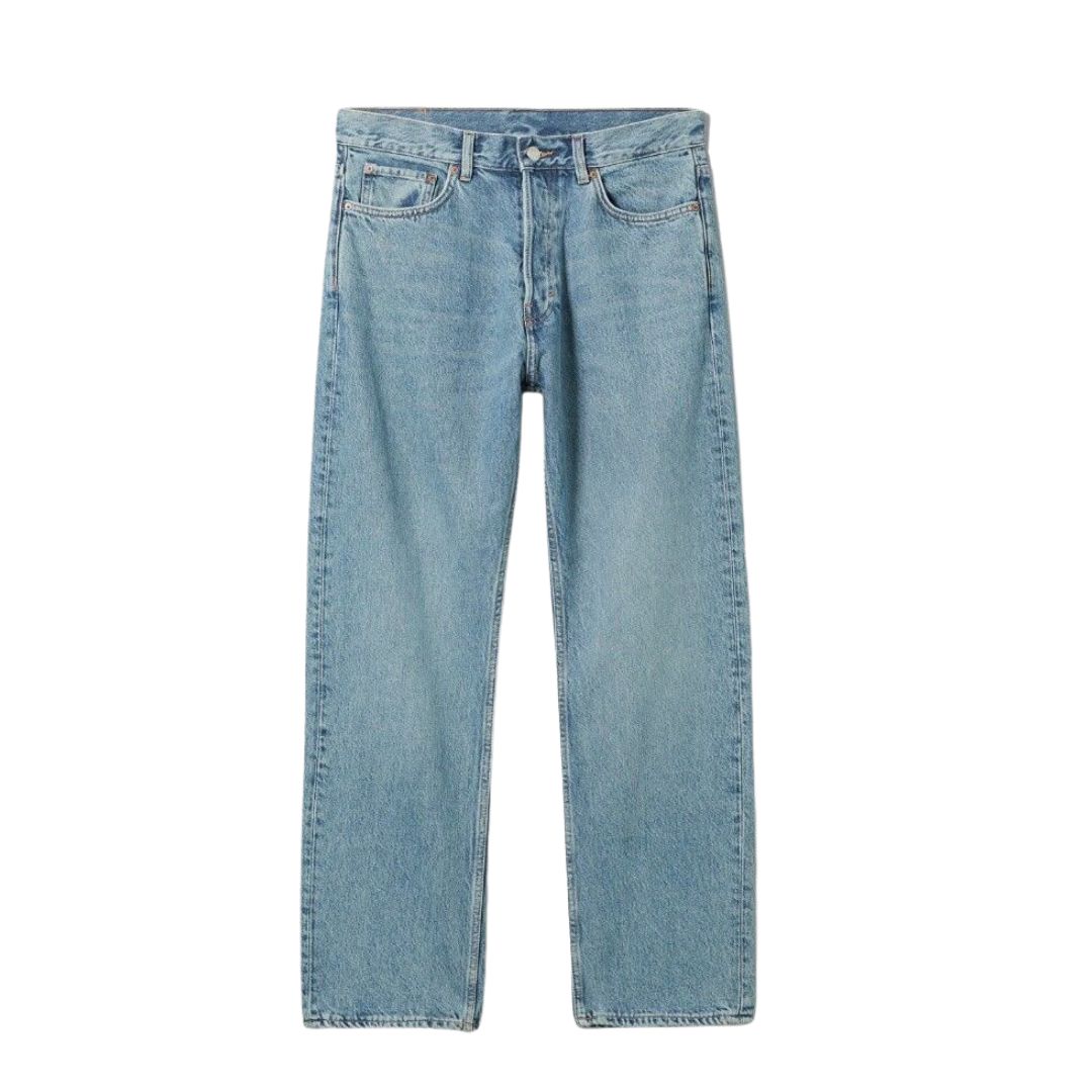 Classic Light Wash Straight Leg Jeans